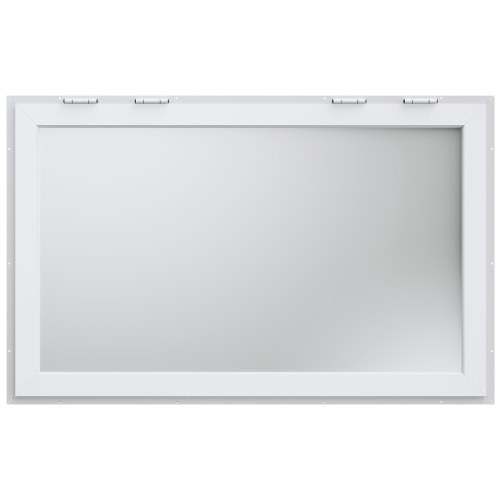 Concession Window 53"x33", Aluminum Alloy Food Truck Service Window with 4 Horizontal Sliding Windows & Awning Door & Drag Hook, Up to 85 Degrees Serving Window for Food Truck Concession Trailer