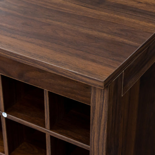 brown walnut color modular 32  wine bar cabinet Buffet Cabinet