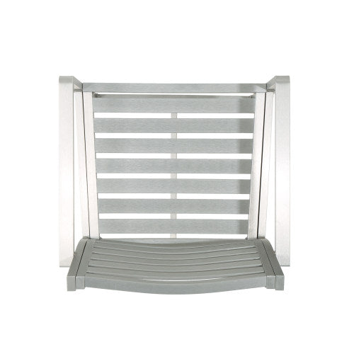 Outdoor 29.50" Barstools with Rust-Proof Aluminum Frame, Set of 2, Silver