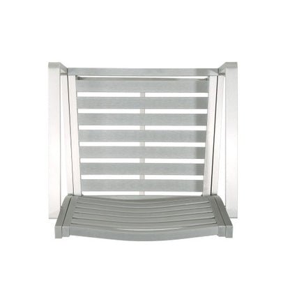 Outdoor 29.50" Barstools with Rust-Proof Aluminum Frame, Set of 2, Silver