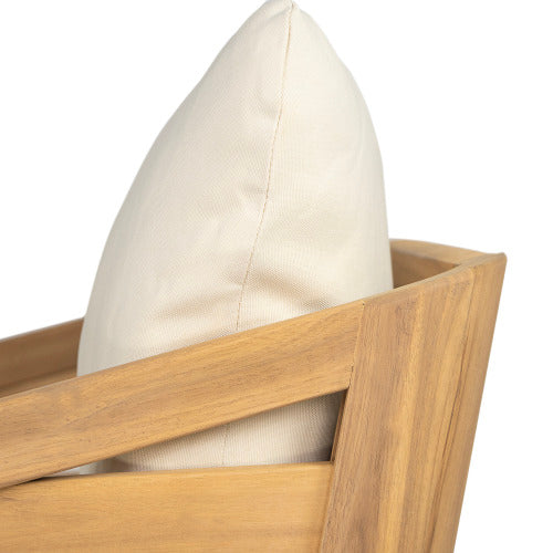 Royal Wood Club Chair, Beige