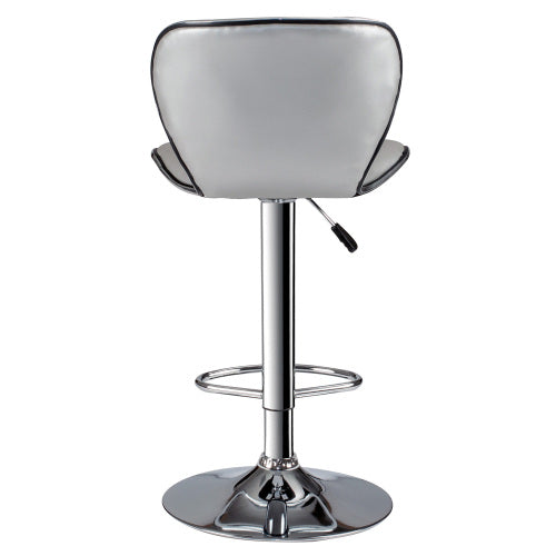 Adjustable Height Barstool in Silver Set of 2