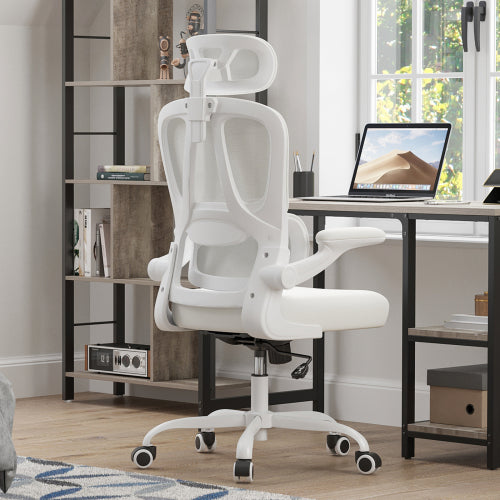 Chair, Desk Chair with Headrest and Lumbar Support, High Back Swivel Home Office Chair with Headrest for Home Office Bedroom, Gifts