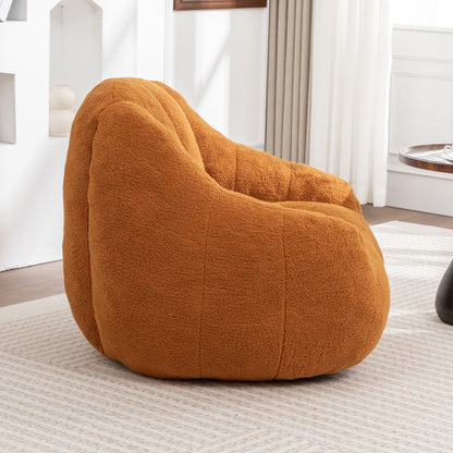 Faux-Fur Tufted Memory-Foam Bean-Bag Chair with Filler 37.4 inch x33.9 inch x32.3 inch  for Dorm Apartment Living-Room