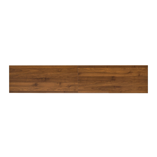 78.7 inch Walnut Slatted Door TV Stand Deep Drawers Solid Rubber Wood Legs Holds 85 inch TV