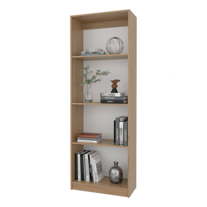 Bear Open Shelf Bookcase with 4 Shelves Natural Oak White