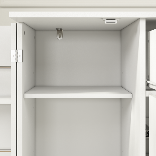 Sideboard Buffet Cabinet with Storage, Large Kitchen Storage Cabinet with 1 Drawer and 4 Doors, Modern Coffee Bar for Kitchen Dining Room, White