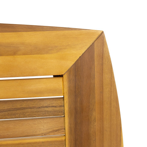 Outdoor Dining Table with Acacia Wood Frame, Teak