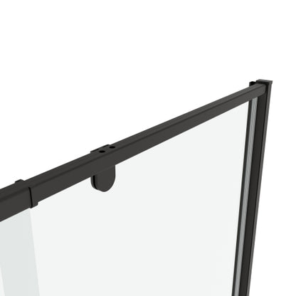 38-42" W x 71" H Piovt Swing Glass Shower Door,Pivot Frame Sliding Shower Door with 1/4"(6mm) Clear SGCC Tempered Glass,Matte Black Finish Shower Doors,Reversible Installation