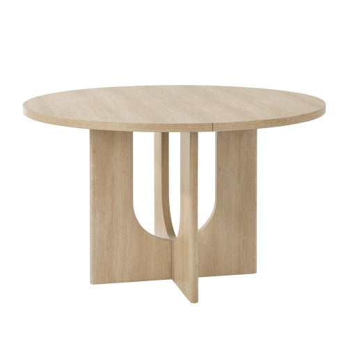 47.3 Inch Round Dining Table, Light Oak