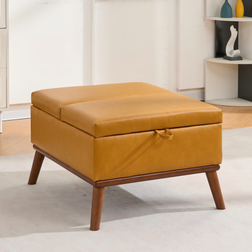 31 inch Storage Ottoman Coffee Table with Lift Top, Mid Century Modern