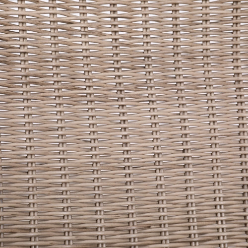 Ladd Outdoor Metal Wicker Barstool, Light Brown Faux Wicker, Set of 2