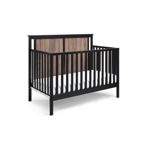 4-in-1 Convertible Crib Black/Vintage Walnut