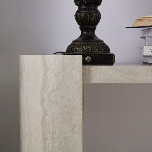 53.15 Inch Faux MARS marble Pattern Entryway Table for Living Room,Narrow Console Table wit, Modern Design MDF Skinny Sofa Table Entrance Table for Hallway, Entrance