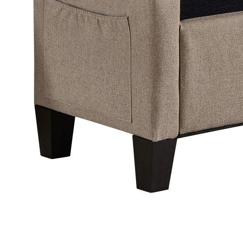 Ottoman with Storage, Storage Ottoman Bench with Safety Hinge 350 lbs Weight, Upholstered Entryway Bench with Seating for Bedroom, Living Room - LINEN