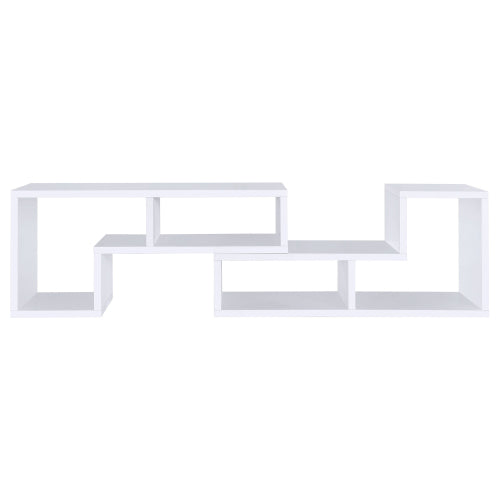 White Multi-purpose Convertible Bookcase L-Shaped Combined Storage TV Cabinet