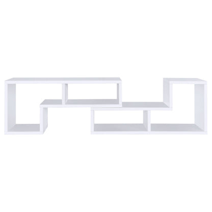 White Multi-purpose Convertible Bookcase L-Shaped Combined Storage TV Cabinet