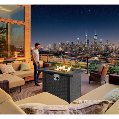 Outdoor Propane Gas Fire Pit Table