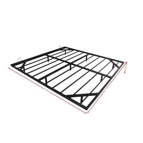 King Size Floating Bed Frames with LED Lights, Metal Platform Bed , Solid and Stable, Noise Free, No Box Spring Needed, Easy Assembly (King)