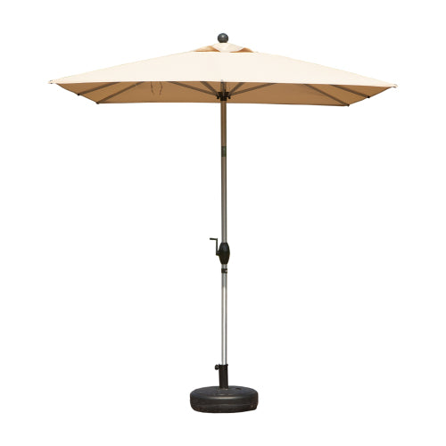 Rectangle Patio Umbrella with Crank Lift and Tilt Function, Beige (Base not included)