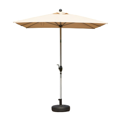 Rectangle Patio Umbrella with Crank Lift and Tilt Function, Beige (Base not included)
