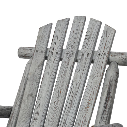 Wooden Porch Rocker Chair,Durable Wooden Porch Rocker Chair,Fir log Rocking Chair,Patio Rockers for Outside,Garde.Light Gray Color