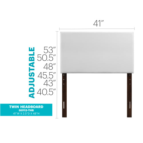 Twin Headboard , WHITE