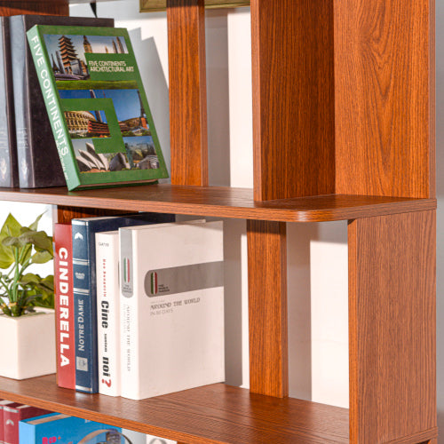 31.5 Inch 5-Tier Open MDF Free Combination Modern Display Bookcase