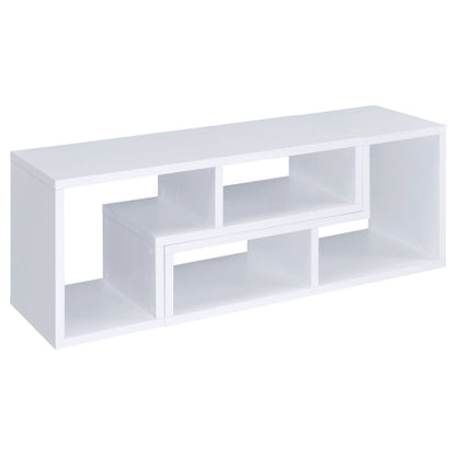 White Multi-purpose Convertible Bookcase L-Shaped Combined Storage TV Cabinet