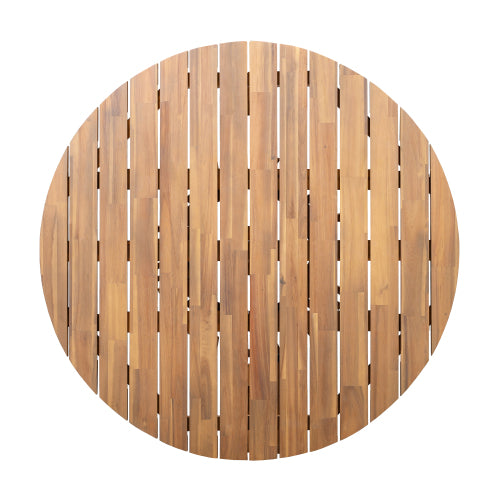 Outdoor Acacia Wood Patio Dining Table, 47.25-inch extra-large round dining table,for Backyard, Lawn, Balcony,Light Teak