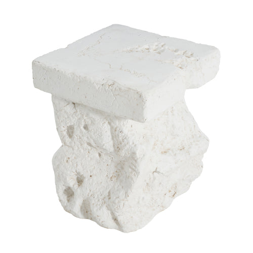 Talia Outdoor Patio Modern Artistry MGO Side Table, White