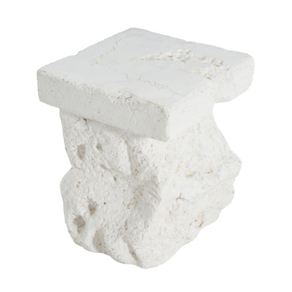 Talia Outdoor Patio Modern Artistry MGO Side Table, White