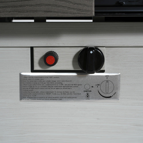 Extendable Rectangle Aluminum Alloy Fire Pit Table, 50,000BTU