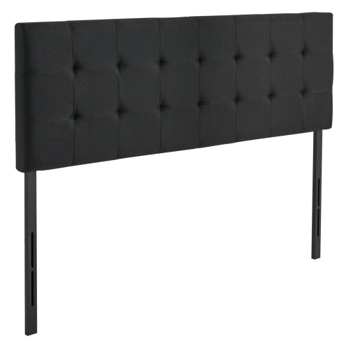 Headboard, Queen Size Headboard with Adjustable Height, Comfortable Diamond Tufted for Queen Size Bed, W62.2 x H(42.72-54.53) x D2.76 in, Ideal for Bedroom, Hotel, Homestay, Dormitory, Black