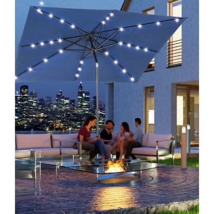 Sun Umbrella Solar Umbrella, Lighted Patio Umbrella
