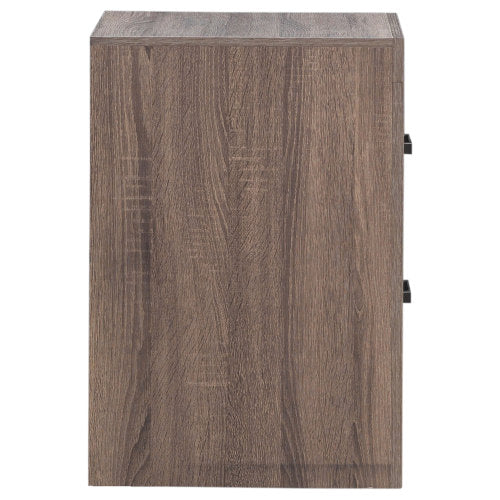Barrel Oak 2-Drawer Nightstand