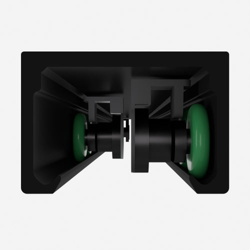 56-60"x74" Aluminum Frame Double Sliding Shower Door,Bypass Bathroom Sliding Door with Premium 1/4" (6mm) Clear Tempered Glass, Black Hardware Sliding Glass Shower Enclosure,Matte Black Finished