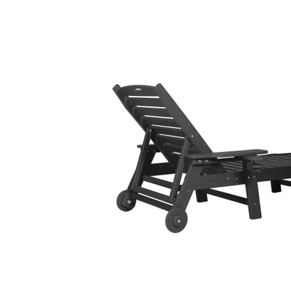 Lounge Chair with Side Table,3-Piece Oversized Chaise Lounge Chair Set with Wood Texture,Grey