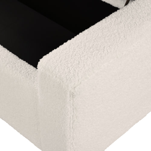 50inch  Ottoman Bench in Textured Fabric, Rectangular Design with Hinged Lid for Seating, Footrest, and Hidden Storage, Perfect for Living Room, Bedroom, or Entryway