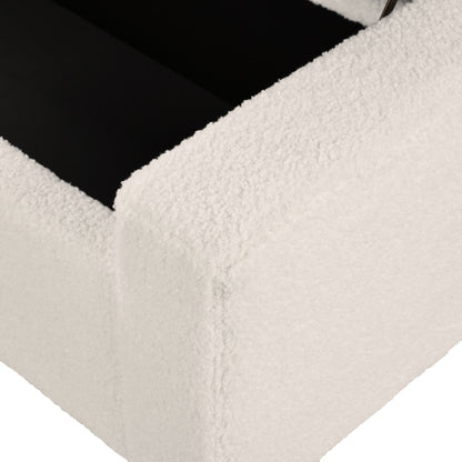 50inch  Ottoman Bench in Textured Fabric, Rectangular Design with Hinged Lid for Seating, Footrest, and Hidden Storage, Perfect for Living Room, Bedroom, or Entryway
