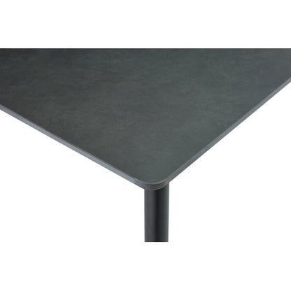 Sintered Stone Dining Table with Metal Base, Vic Dark