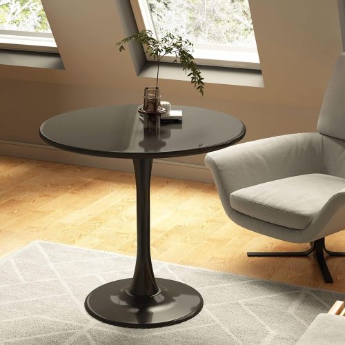 Modern Round Multi-use Table, Black