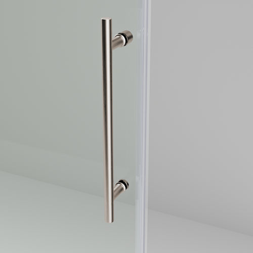 56-60"W x 76"H Frameless Shower Door, Sliding Shower Door, with Premium 5/16"(8mm) Thick Tempered Glass Shower Enclosure ,Chrome Brushed Nickel With Buffer