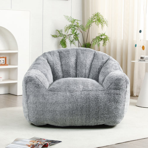 Adults Armrest Bean Bag Chair High-Density Foam Lazy Sofa