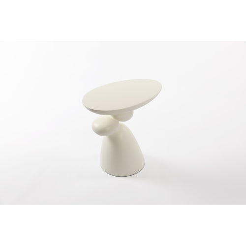 Lucky Stone Fiberglass Side Table, Wabi-Sabi Decorative Corner Coffee Table