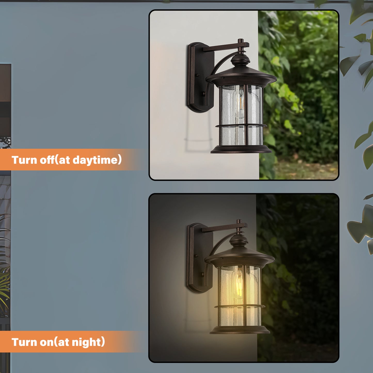 1-Light Black Outdoor Wall Sconce (1-Pack)