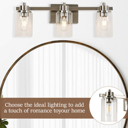 23-in 3-Light Brushed Nickel Led, Modern/Contemporary Vanity Light
