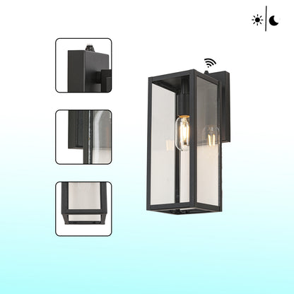 Dusk to Dawn Sensor Outdoor Wall Lantern Wall Sconce, Waterproof Outdoor Wall Lamps, Outdoor Wall Light, Matte Black
