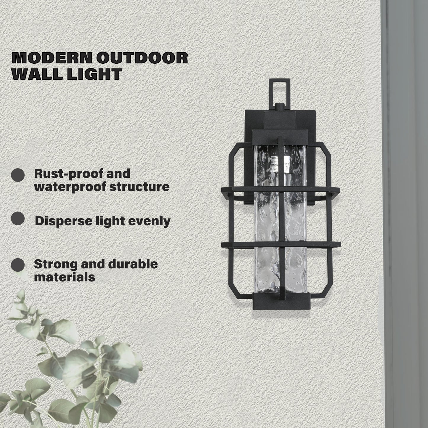 Outdoor Wall Light 1-Light 14.17-in H Matte Black Dusk to Dawn Led, Outdoor Wall Light