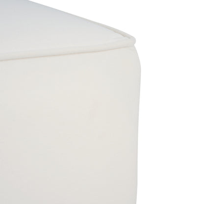 Corduroy Ottoman Square Upholstered Accent Stool for Living Room Bedroom